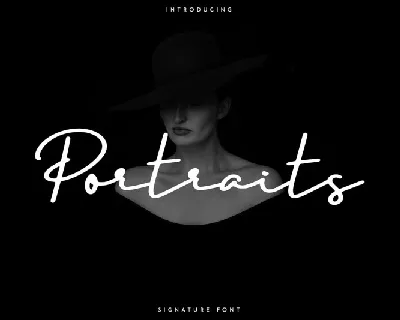 Portraits Signature font