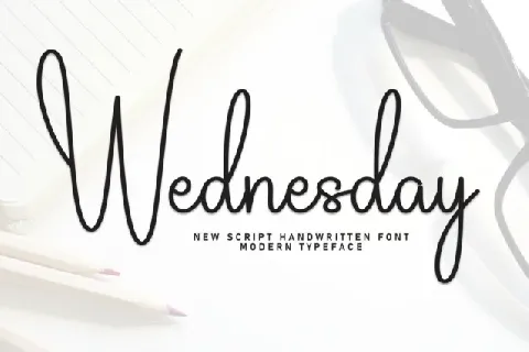 Wednesday Script font