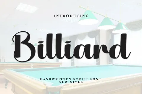 Billiard Script font