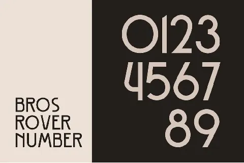 Bros Rover font