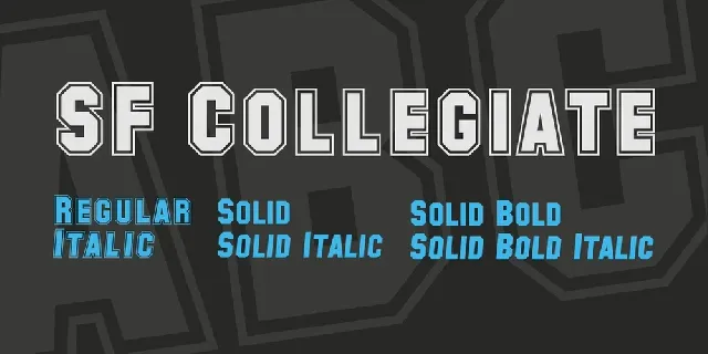 SF Collegiate font