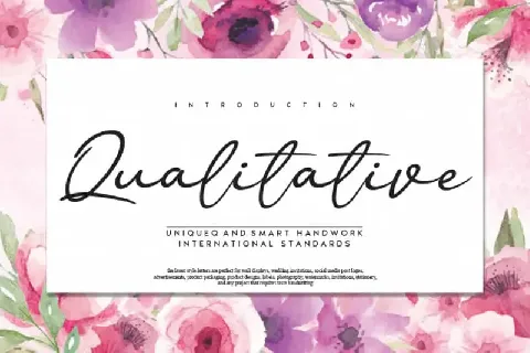 Qualitative Handwritten font