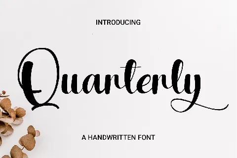 Quarterly font