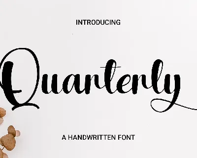 Quarterly font