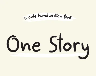 One Story font
