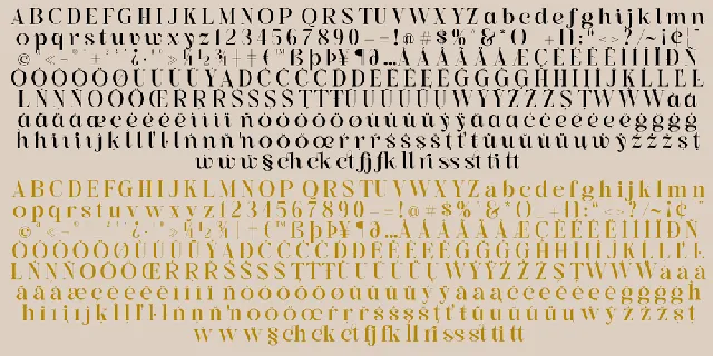 British Classical Demo font