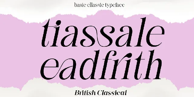 British Classical Demo font