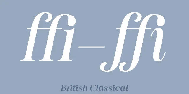 British Classical Demo font