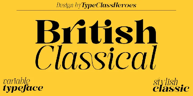 British Classical Demo font