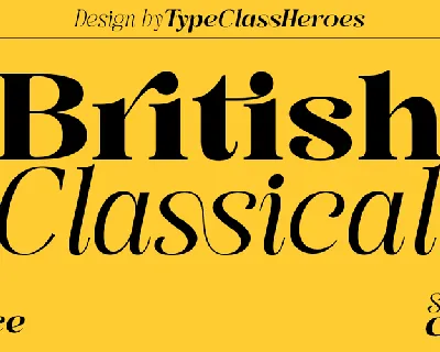 British Classical Demo font