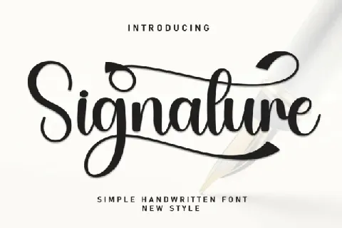 Signature Script Typeface font