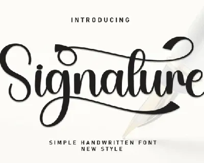 Signature Script Typeface font