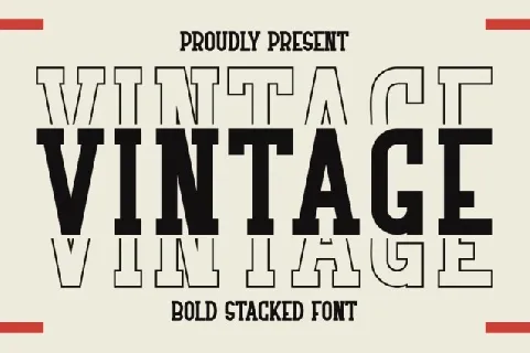 Vintage Stacked font