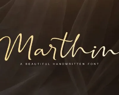 Marthin Calligraphy font