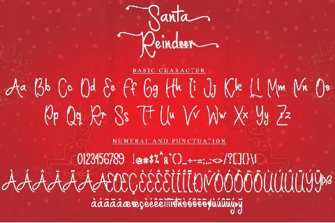 Santa Reindeer- PERSONAL USE font