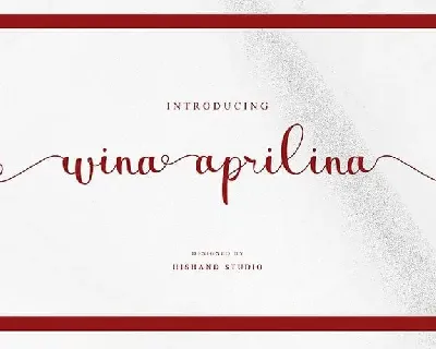 Wina aprilina Calligraphy font