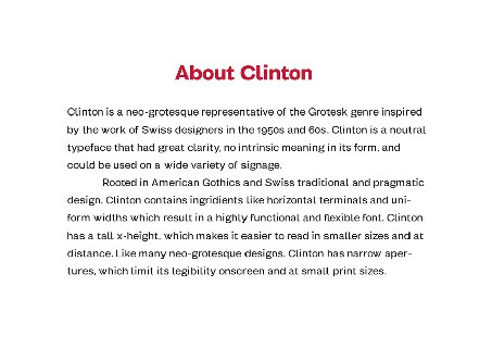 Clinton Family font