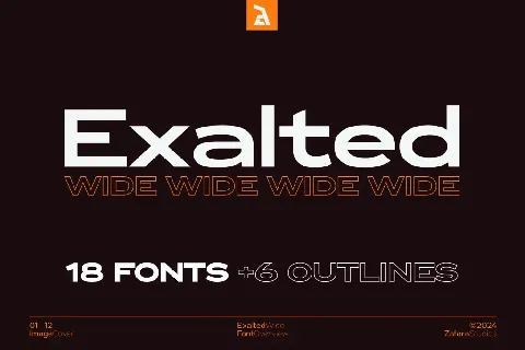 Exalted Wide DEMO font