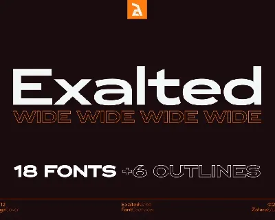 Exalted Wide DEMO font