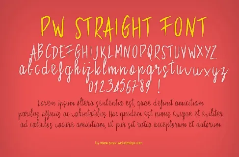 PW Straight font