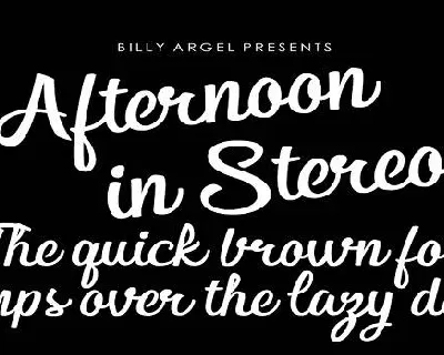 Afternoon in Stereo font