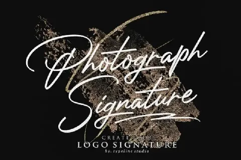 Photograph Signature Logo font