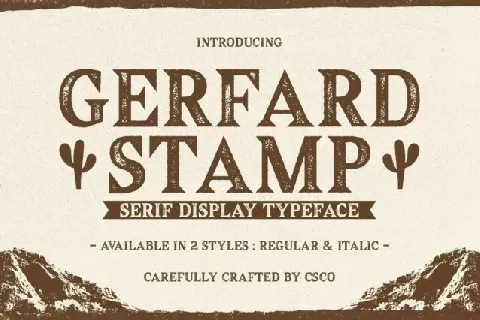 Gerfard Stamp font