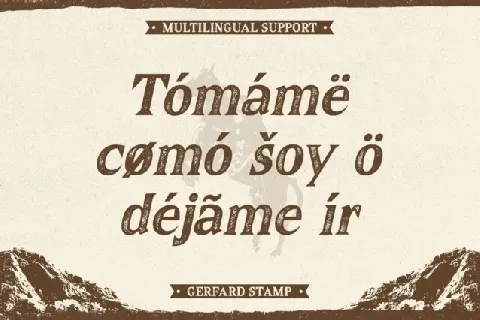 Gerfard Stamp font