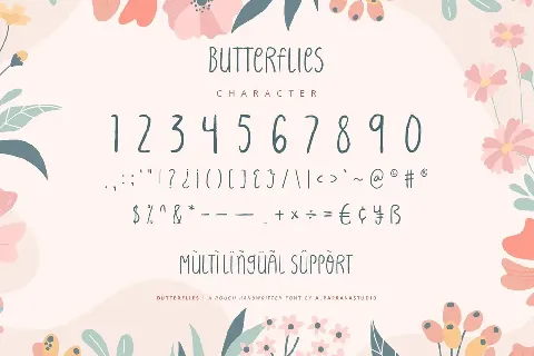 Butterflies font