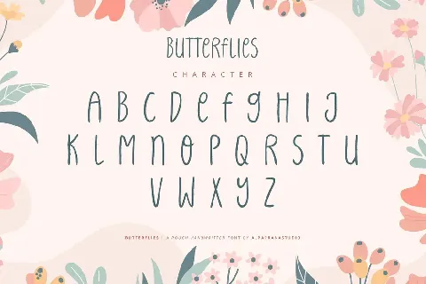 Butterflies font