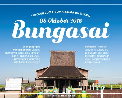 Bungasai font