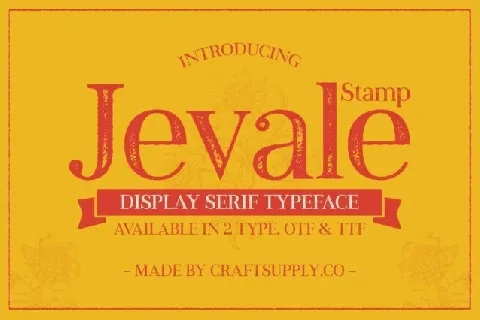 Jevale Stamp font