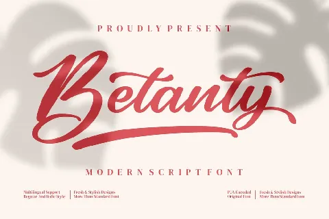 Betanty font