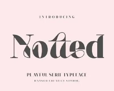 Notted Display font
