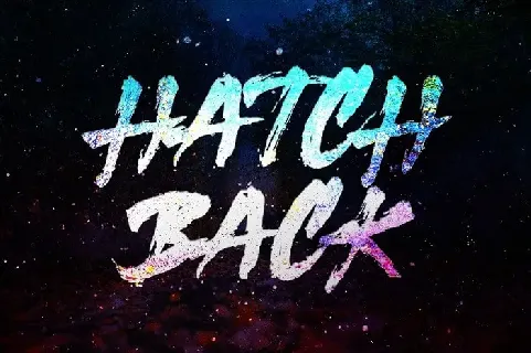 Hatchback Brush font