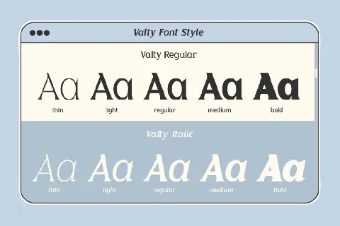 Valty DEMO font