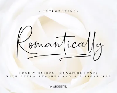 Romantically font