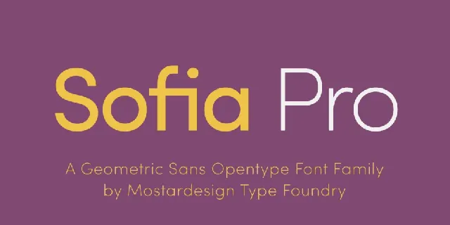 Sofia Pro font