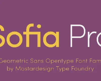 Sofia Pro font
