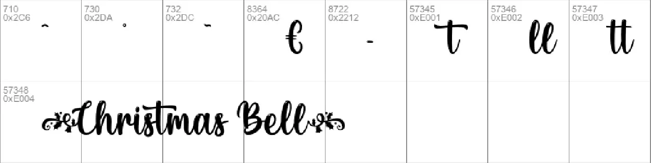 Christmas Bell - Personal Use font