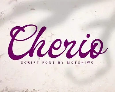 Cherio Script font