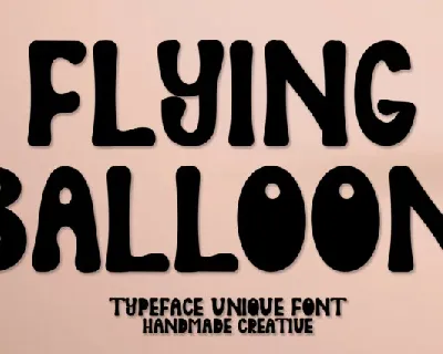 Flying Balloon Display font
