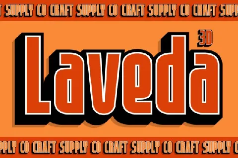 Laveda 3D font