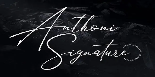 Anthoni Signature font