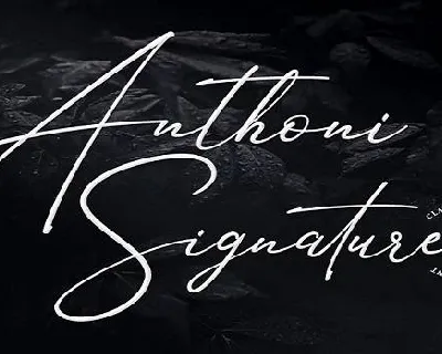 Anthoni Signature font