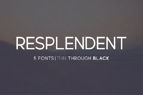 Resplendent font