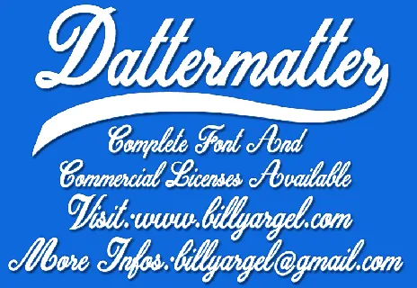 Dattermatter Personal Use font