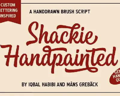 Shackie Handpainted font