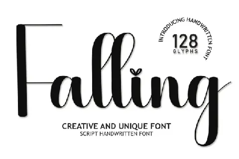 Falling Script font