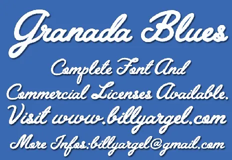 Granada Blues Personal Use font